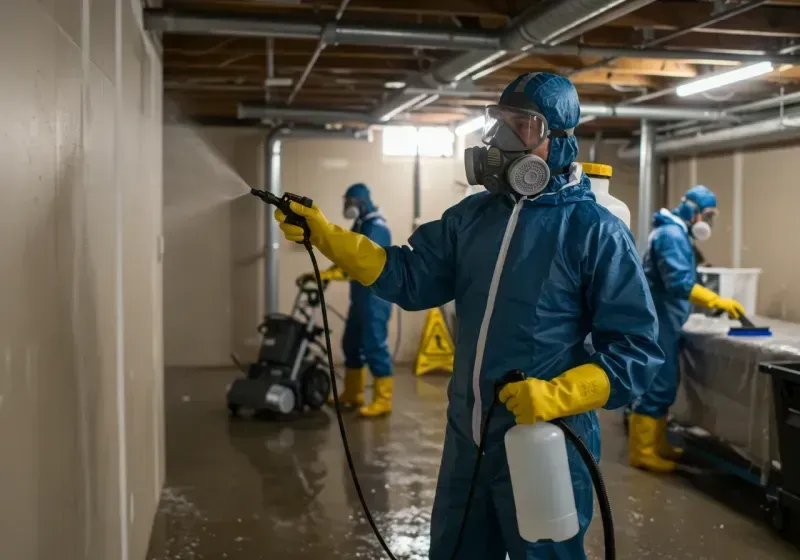 Basement Sanitization and Antimicrobial Treatment process in Clinton, WI